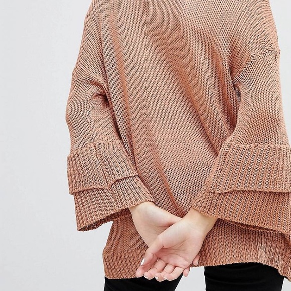 Brave Soul Frill Sleeve Cardigan in Chenille - Picture 4 of 4